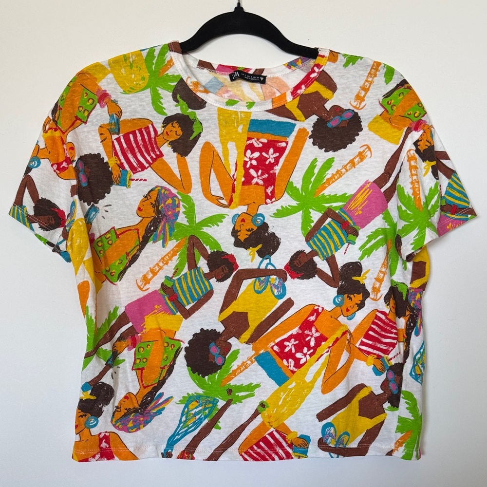 Zara Multicolor Woman’s  Graphic Tee